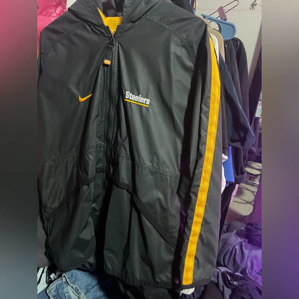 Steelers Nike Windbreaker Jacket LARGE